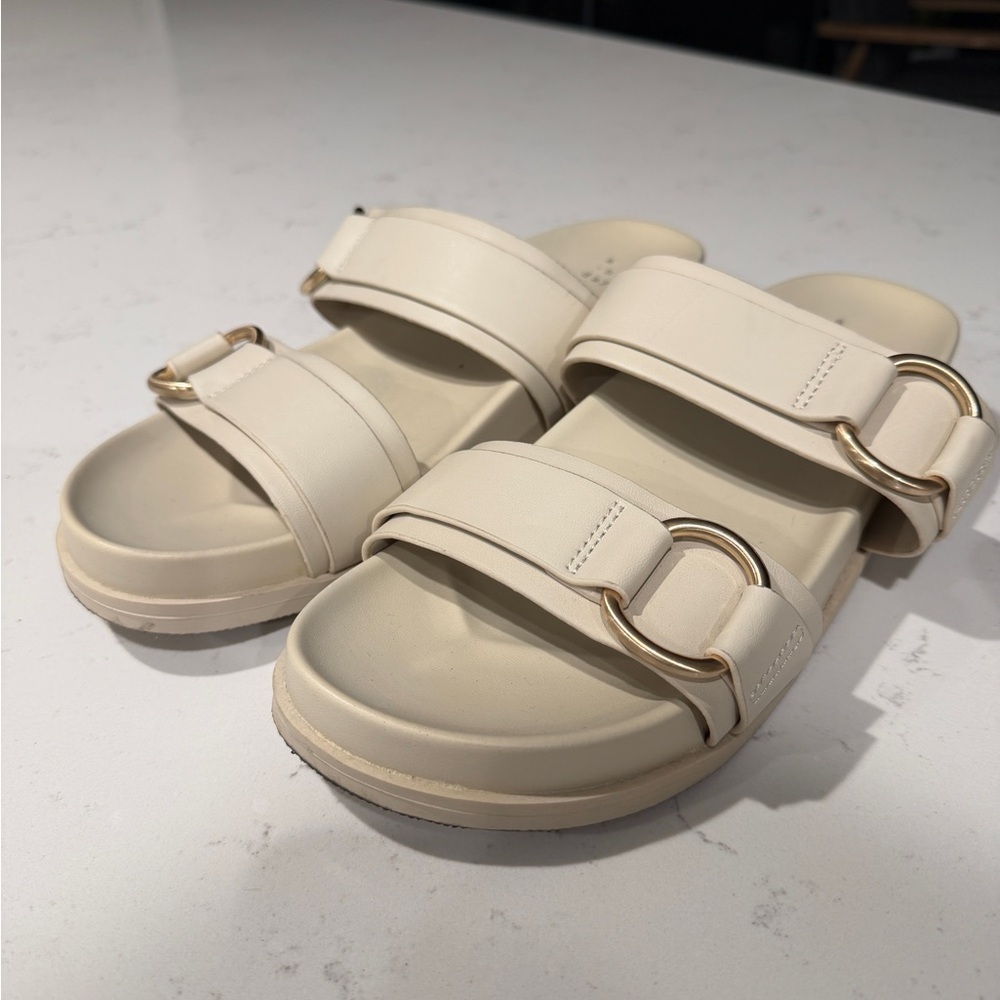 A New Day Cream Double Strap Sandals